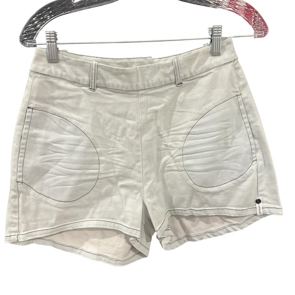 One Teaspoon High Waist Bleached Blue Denim shorts